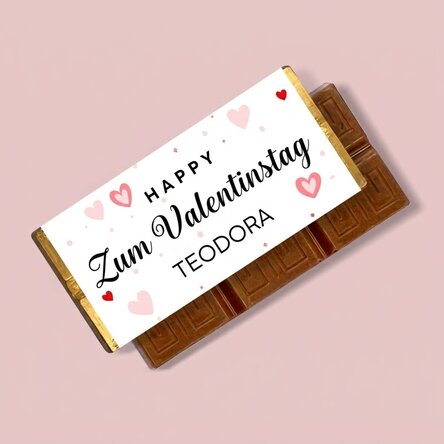 Personalisierte Mini-Schokoladentafel mit Botschaft – Valentinstag