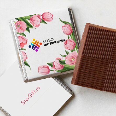 Personalisierte Mini-Schokolade mit Logo – Frühling