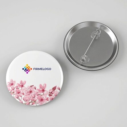 Personalisiertes Button mit Logo – Flowers