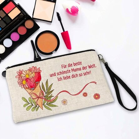 Individuell gestaltetes Make-up-Set mit Schriftzug – Flowers