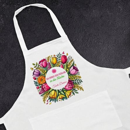 Individuell gestaltete Karte mit Text – Frühlingsblumen