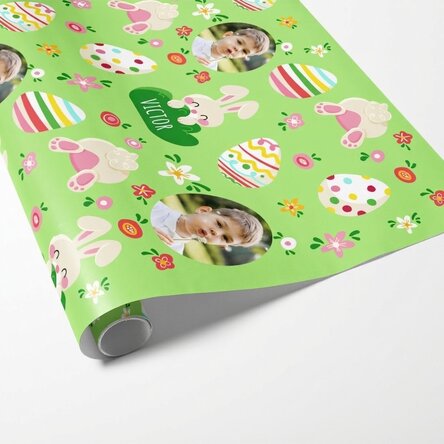Individuell gestaltetes Geschenkpapier mit Botschaft und Foto – Von Iepuras