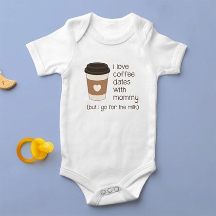 Personalisierter Baby-Body – Coffee