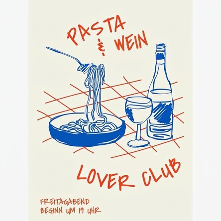 Poster „Pasta & Wine“