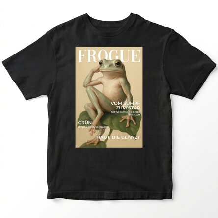 Personalisiertes Baumwoll-T-Shirt mit Aufdruck – Frogue