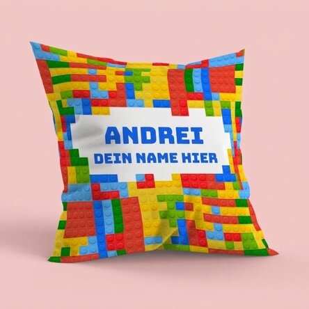 Personalisiertes Kissen mit Namen – Lego