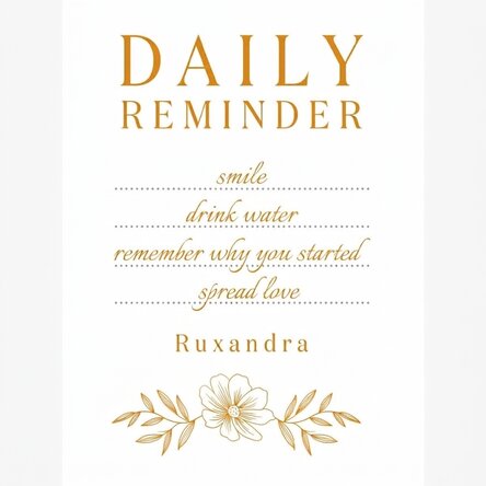 Individuell gestaltetes Poster mit Text – Daily Reminder
