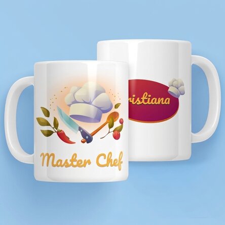 Personalisierte Tasse mit Text für Köche – Cooking Master