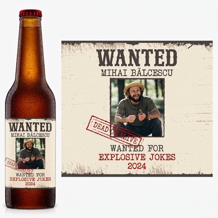 Individuell gestaltetes Bier mit Botschaft – Wanted