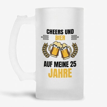Personalisierter Bierkrug mit Botschaft – Cheers and Beers