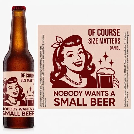 Bier mit individueller Beschriftung – Size Matters