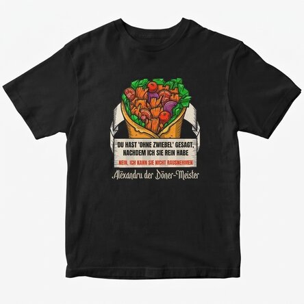Personalisiertes Baumwoll-T-Shirt mit Aufdruck – Shaormar
