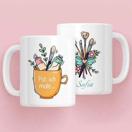 Personalisierte Tasse mit Text – Künstler