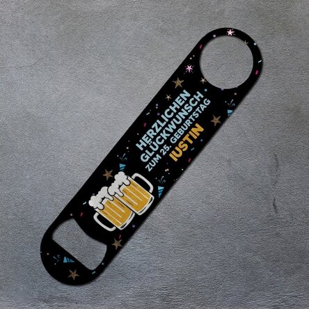Personalisierter Bieröffner mit Aufschrift – Happy Birthday