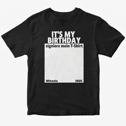 Personalisiertes Baumwoll-T-Shirt mit Aufdruck – Sign my shirt