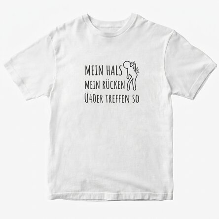 Personalisiertes Baumwoll-T-Shirt mit Aufdruck – Age Pain