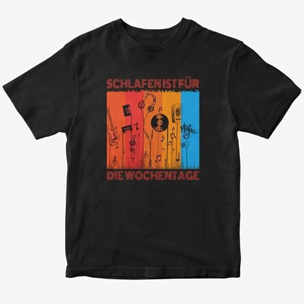 Personalisiertes Baumwoll-T-Shirt mit Aufdruck – Music life
