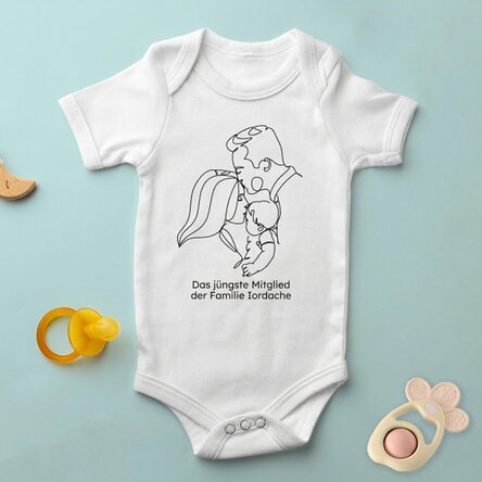 Personalisierter Baby-Body mit Aufdruck – Family