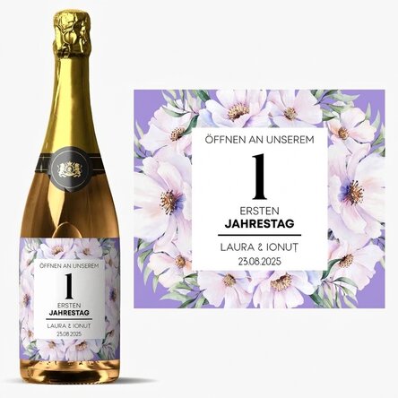 Personalisierter Sekt mit Text – Jubiläum