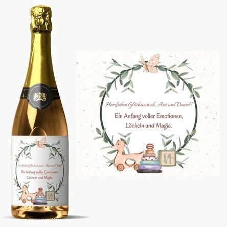 Personalisierter Sekt mit Aufdruck – Baby