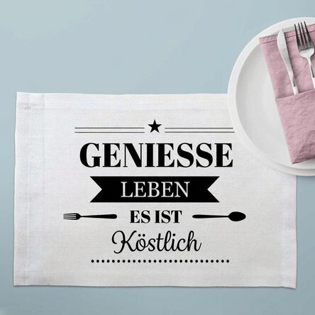 Personalisierter Tellerhalter mit Text – Delicious