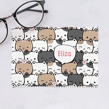 Individuell gestaltetes Reinigungstuch für Bildschirme/Brillen – Cute Cats