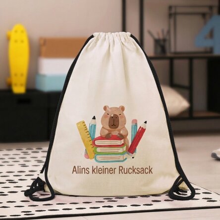 Personalisierter Rucksack mit Aufdruck – Capybara