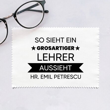 Individuell gestaltetes Reinigungstuch für Bildschirme/Brillen – So sieht es aus