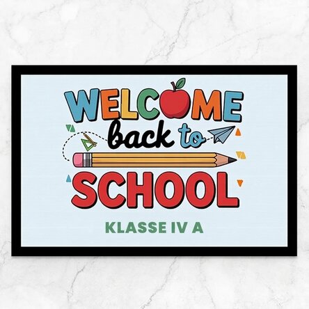 Individuell gestaltete Eingangsmatte mit Aufschrift – Welcome