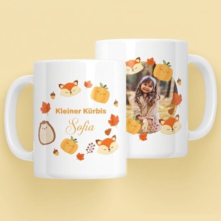 Personalisierte Tasse mit Text für Kinder – Little Pumpkin