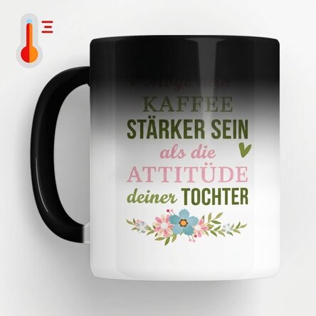 Personalisierte Zaubertasse mit Botschaft – Coffee