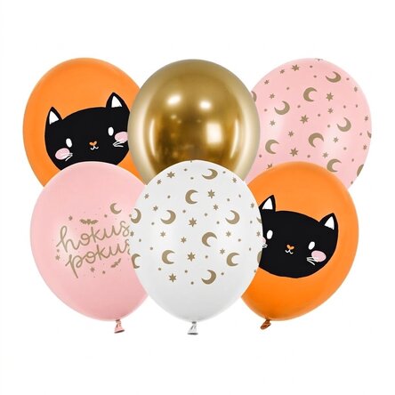 6er-Set Halloween-Luftballons – Hocus Pocus