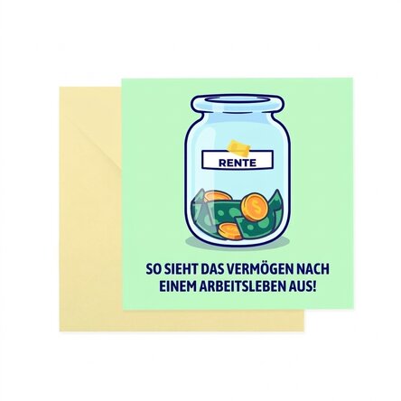 Individuell gestaltete quadratische Karte mit Text – Avere