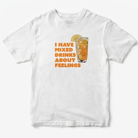 Personalisiertes Baumwoll-T-Shirt mit Aufdruck – „Drinking“
