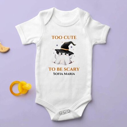 Personalisierter Baby-Body mit Aufdruck – Halloween