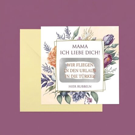 Personalisierte Rubbelkarte mit Text – Geschenk