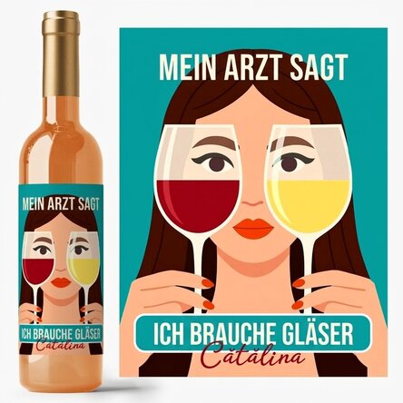 Wein mit individueller Beschriftung – Gläser