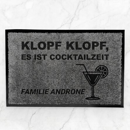 Individuell gestaltete Eingangsmatte für den Innenbereich – Cocktail o'clock