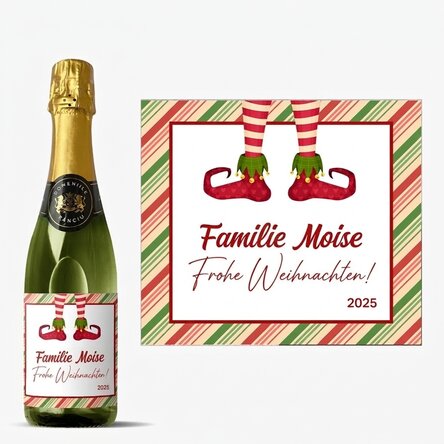 Mittlere Sektflasche mit individueller Beschriftung – Elf