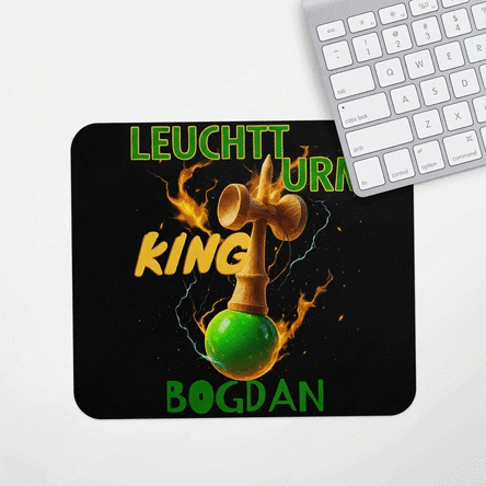 Individuell gestaltetes Mauspad mit Text – Lighthouse King