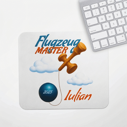 Individuell gestaltetes Mauspad mit Text – Airplane Master