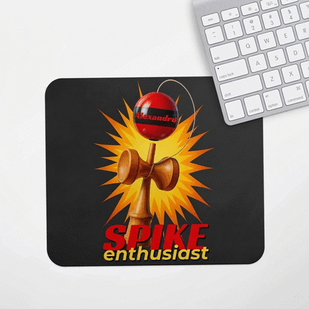 Individuell gestaltetes Mauspad mit Text – Spike Enthusiast