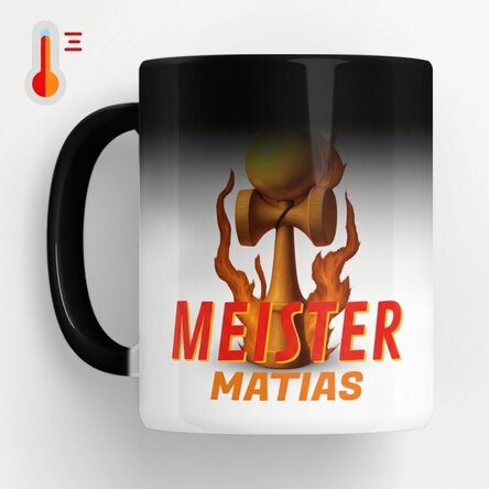 Personalisierte Zaubertasse mit Text – Kendama Master