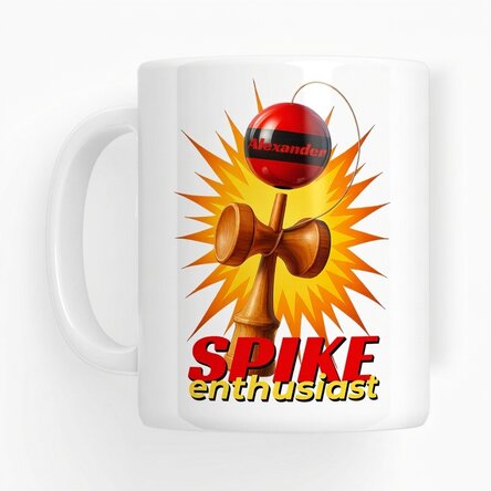 Personalisierte Tasse mit Text – Spike Enthusiast