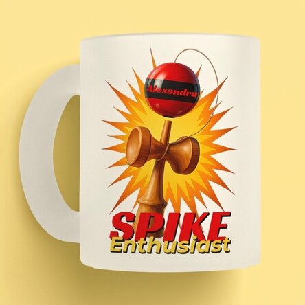 Personalisierter Becher mit Text – Spike Enthusiast