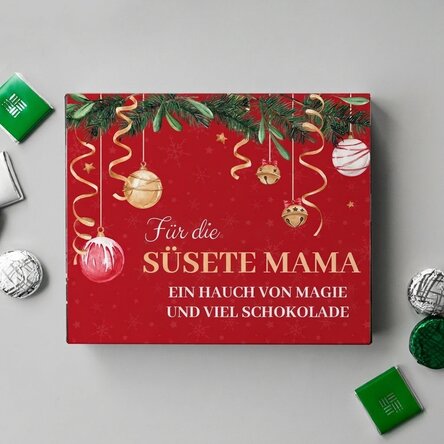 Personalisierte Pralinenschachtel mit Text – Weihnachten