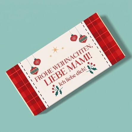 Personalisierte Schokolade mit Aufdruck – Frohe Weihnachten!