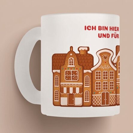Personalisierte Tasse mit individueller Botschaft – Gingerbread