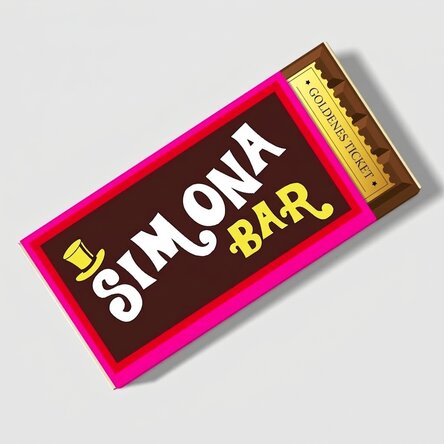 Personalisierte Schokolade mit Namen – Golden Ticket