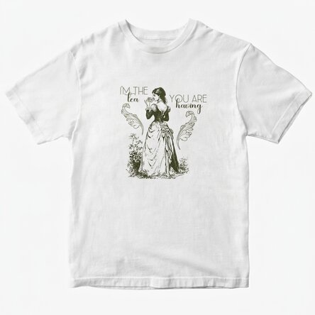 Personalisiertes Baumwoll-T-Shirt mit Aufdruck – „I'm the tea you are having“